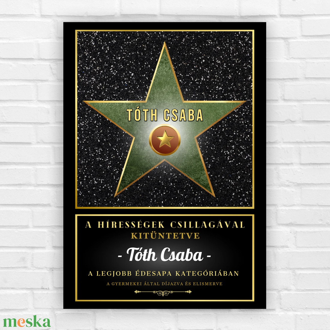 Hollywood csillag falikép édesapának - otthon & életmód - dekoráció - kép & falikép - poszter - Meska.hu Hollywood csillag falikép édesapának - otthon & életmód - dekoráció - kép & falikép - poszter - Meska.hu