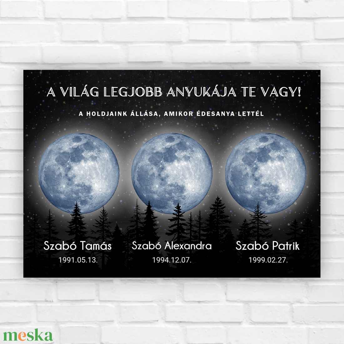 Holdfázis kép édesapának - 3 gyermekes - otthon & életmód - dekoráció - kép & falikép - poszter - Meska.hu Holdfázis kép édesapának - 3 gyermekes - otthon & életmód - dekoráció - kép & falikép - poszter - Meska.hu