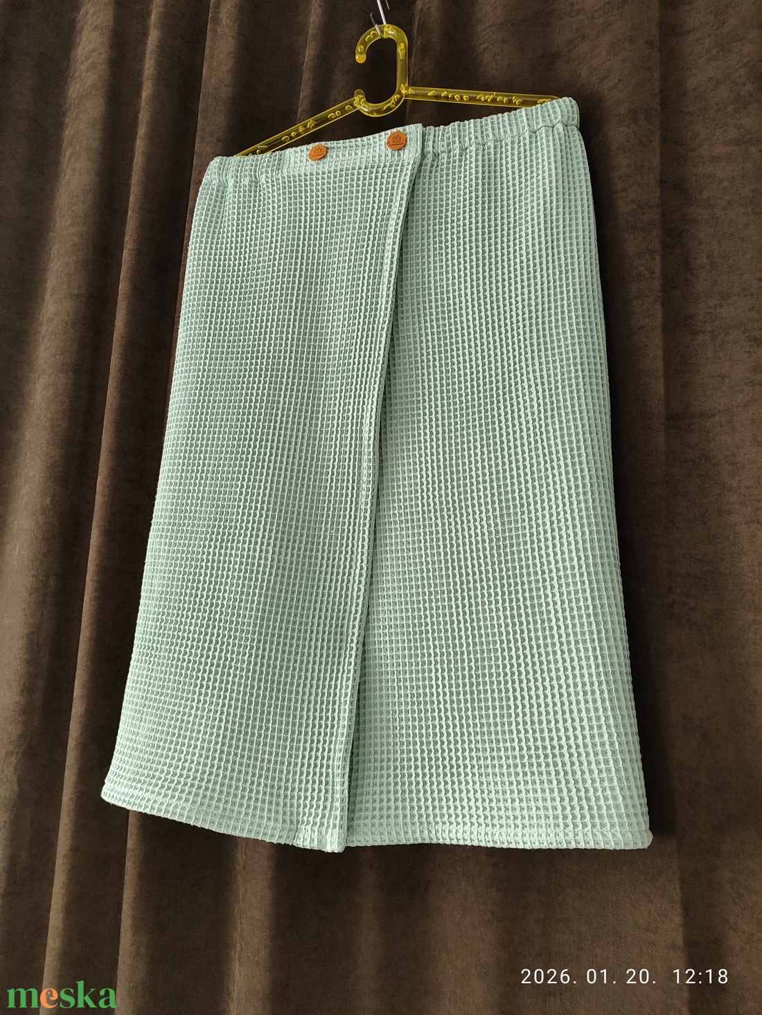 Szauna ruha/zsályazöld - otthon & életmód - fürdőszoba - törölköző - Meska.hu