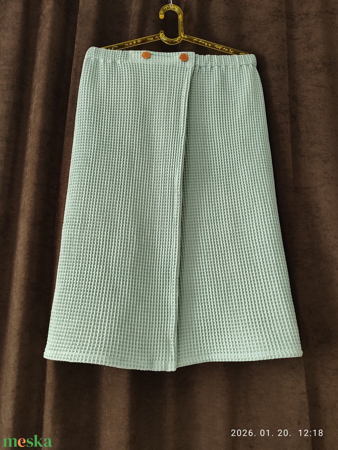 Szauna ruha/zsályazöld - otthon & életmód - fürdőszoba - törölköző - Meska.hu