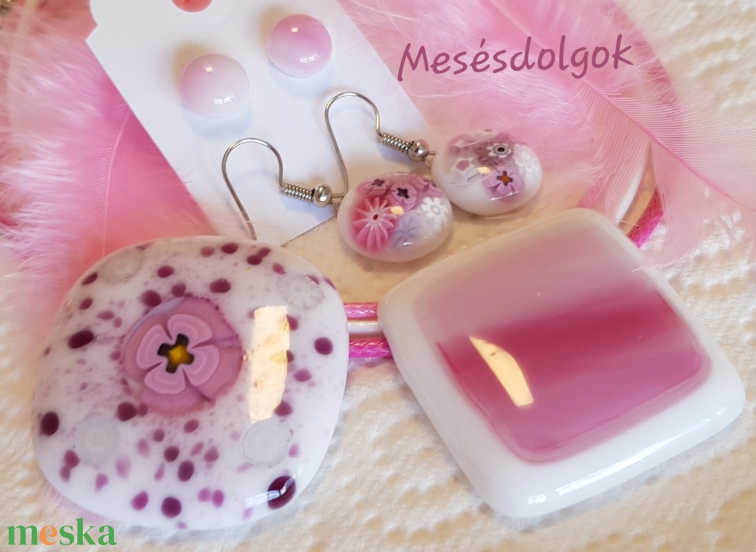 Anya lánya pink flower üvegékszer szett 2medál 2pár füli - ékszer - ékszerszett - Meska.hu Anya lánya pink flower üvegékszer szett 2medál 2pár füli - ékszer - ékszerszett - Meska.hu