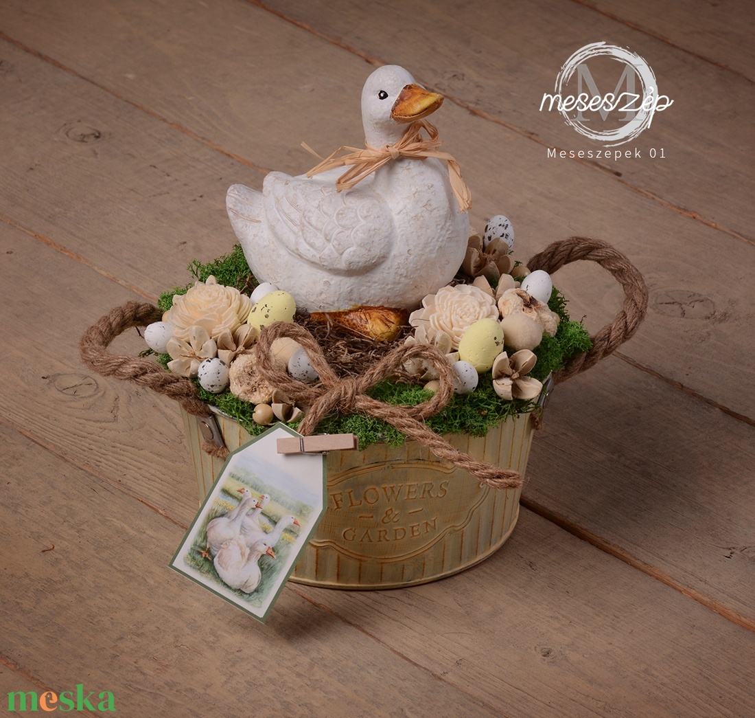Kacsa, rusztikus asztaldísz - otthon & életmód - dekoráció - asztal és polc dekoráció - asztaldísz - Meska.hu