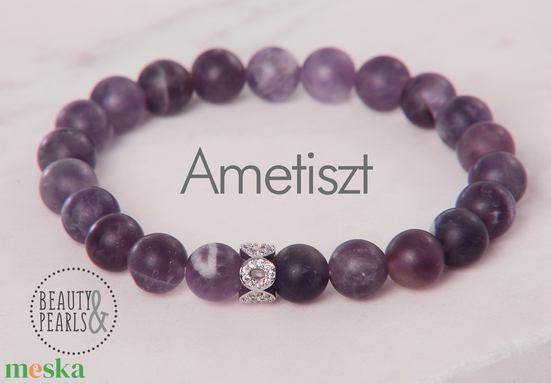 AMETISZT 8mm matt karkötő - ékszer - karkötő - ásványkarkötő - Meska.hu AMETISZT 8mm matt karkötő - ékszer - karkötő - ásványkarkötő - Meska.hu