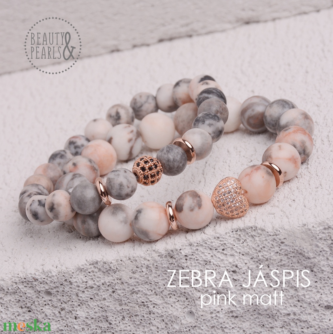 Zebra pink JÁSPIS 10 mm matt - ékszer - karkötő - ásványkarkötő - Meska.hu Zebra pink JÁSPIS 10 mm matt - ékszer - karkötő - ásványkarkötő - Meska.hu