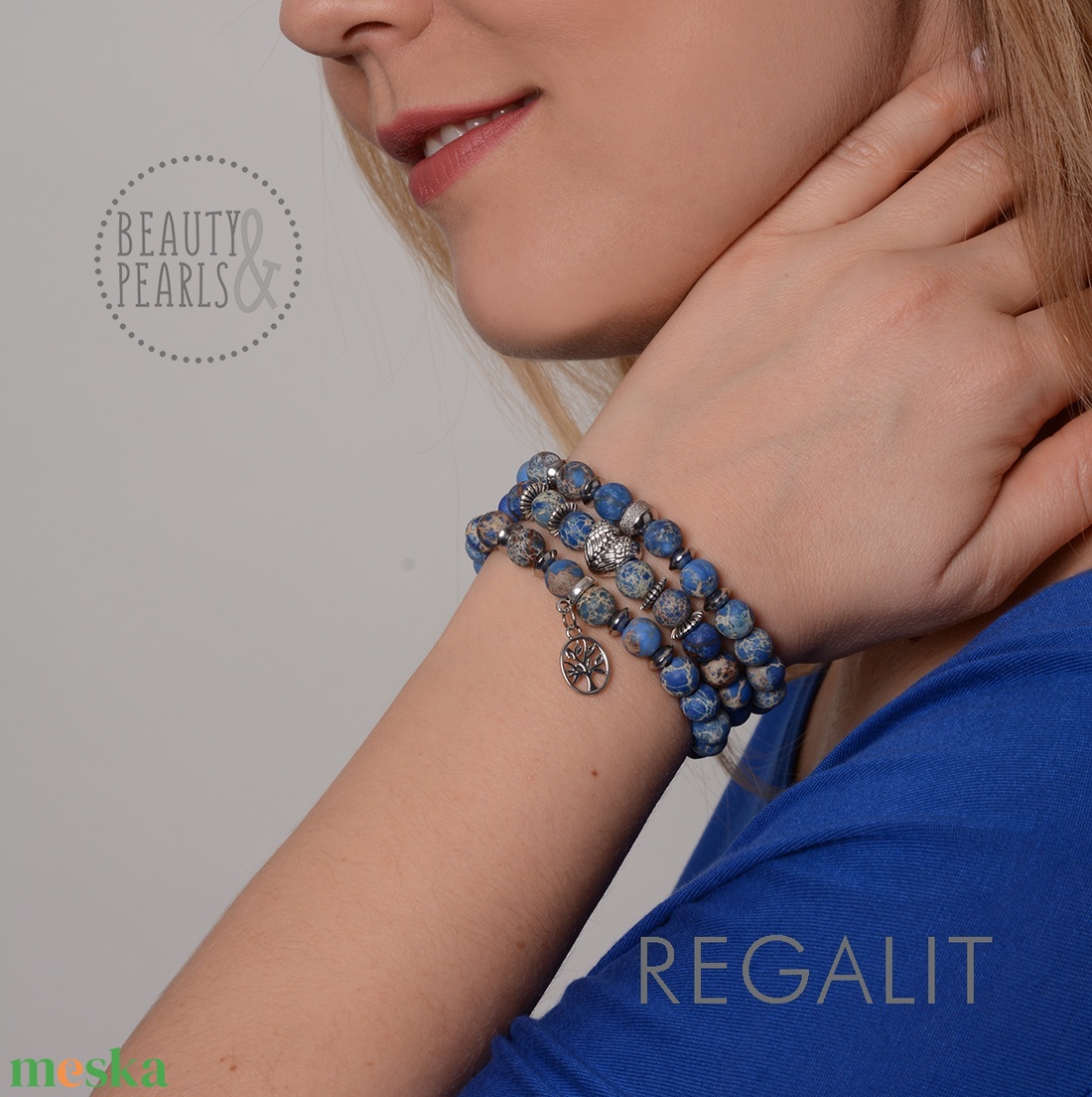 Kék REGALIT 8 mm ásványkarkötő szívvel - ékszer - karkötő - ásványkarkötő - Meska.hu Kék REGALIT 8 mm ásványkarkötő szívvel - ékszer - karkötő - ásványkarkötő - Meska.hu