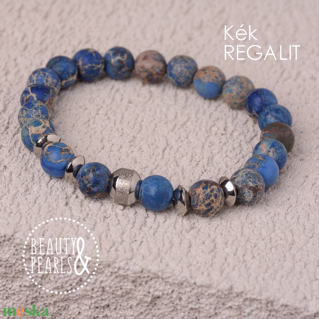 Kék REGALIT 8 mm - ékszer - karkötő - ásványkarkötő - Meska.hu Kék REGALIT 8 mm - ékszer - karkötő - ásványkarkötő - Meska.hu