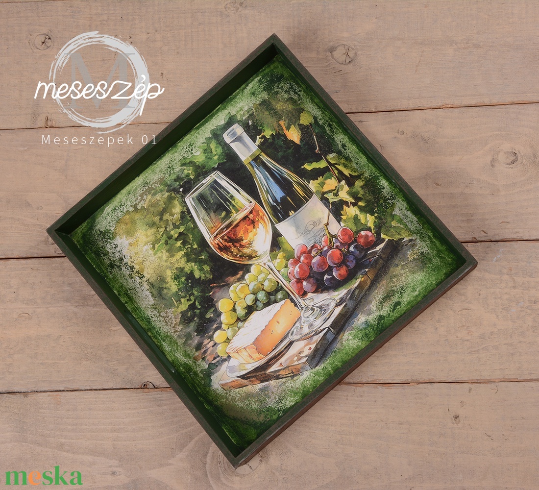 Tálca 30x30 borozgatáshoz - otthon & életmód - konyhafelszerelés, tálalás - tálalás - tálca - Meska.hu Tálca 30x30 borozgatáshoz - otthon & életmód - konyhafelszerelés, tálalás - tálalás - tálca - Meska.hu