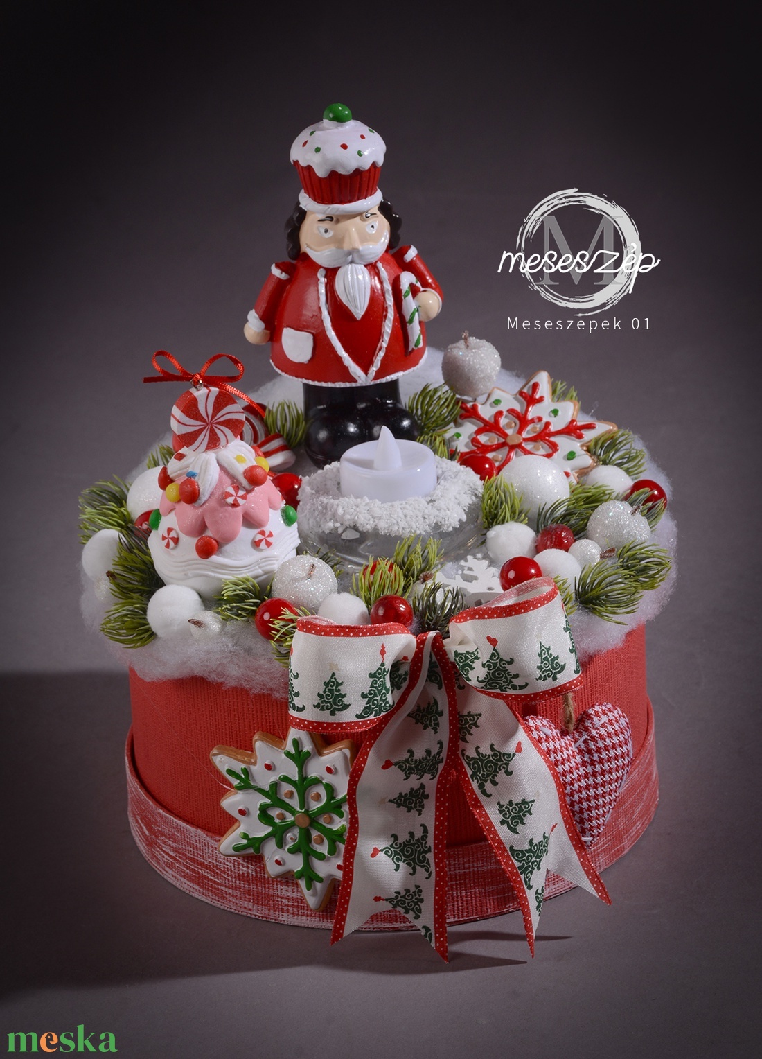Sütikirály karácsonyi asztaldísz - karácsony - karácsonyi lakásdekoráció - ünnepi asztaldekoráció - Meska.hu