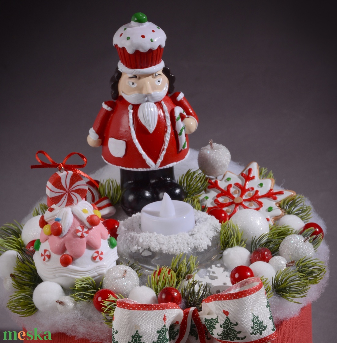 Sütikirály karácsonyi asztaldísz - karácsony - karácsonyi lakásdekoráció - ünnepi asztaldekoráció - Meska.hu