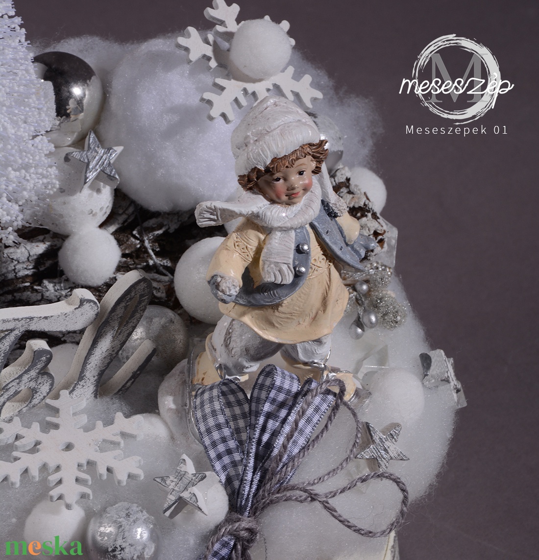 Tél asztaldísz - karácsony - adventi díszek - adventi asztaldísz - Meska.hu