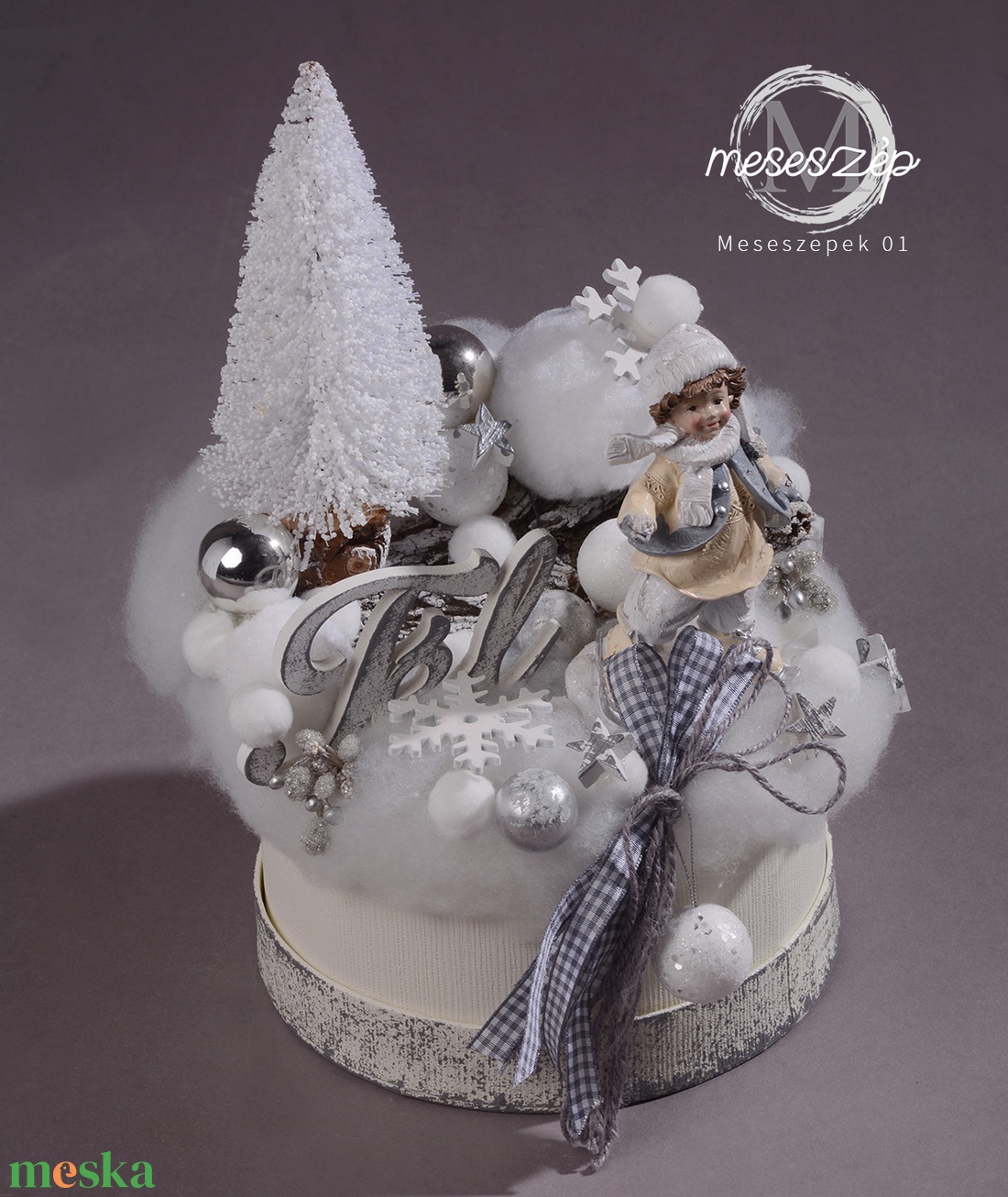 Tél asztaldísz - karácsony - adventi díszek - adventi asztaldísz - Meska.hu