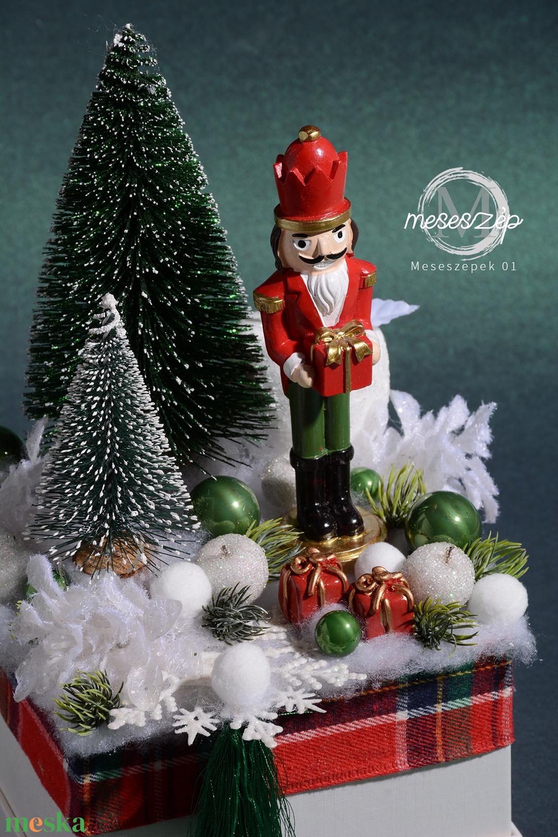 Diótörő klasszik  karácsonyi asztaldísz - karácsony - adventi díszek - adventi asztaldísz - Meska.hu