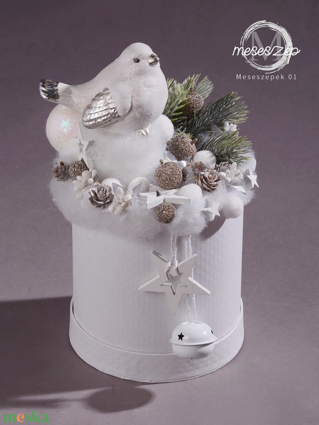 Téli madárka - karácsony - karácsonyi lakásdekoráció - ünnepi asztaldekoráció - Meska.hu