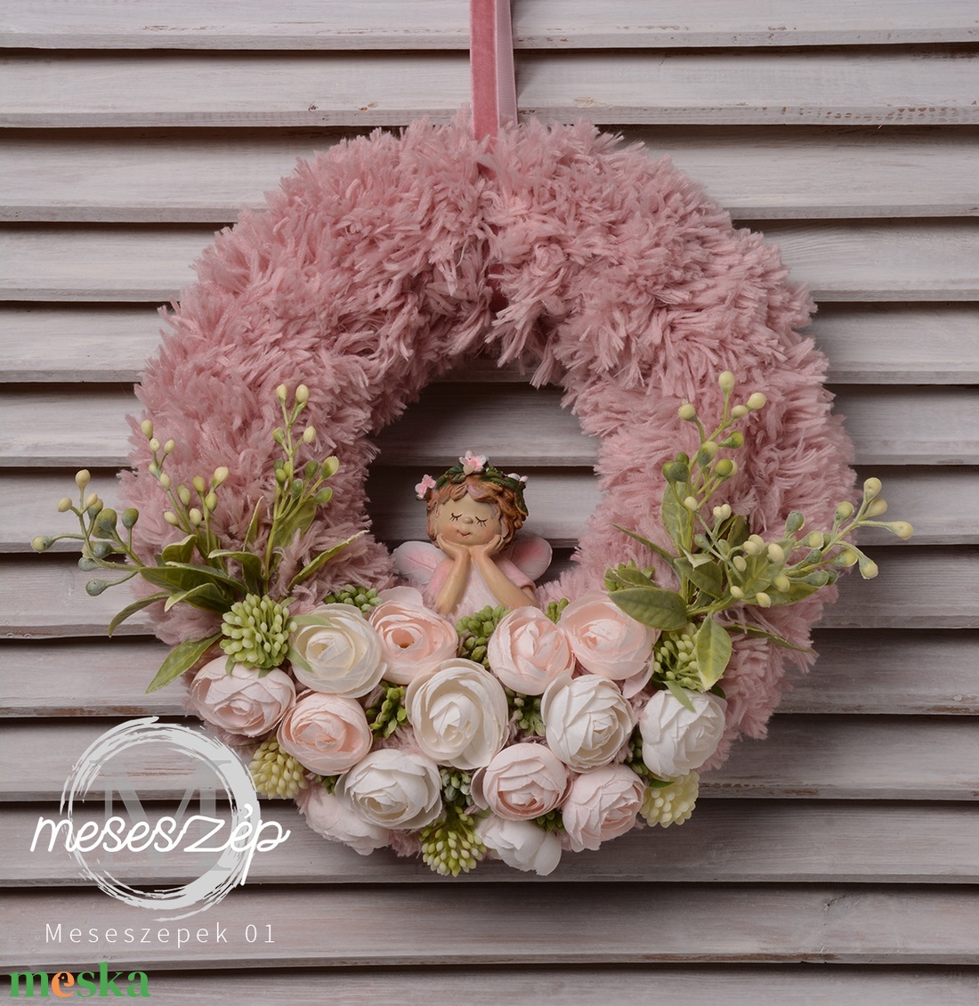 Tavasz tündér ajtókopogtató - otthon & életmód - dekoráció - ajtó- és ablak dekoráció - ajtódísz & kopogtató - Meska.hu