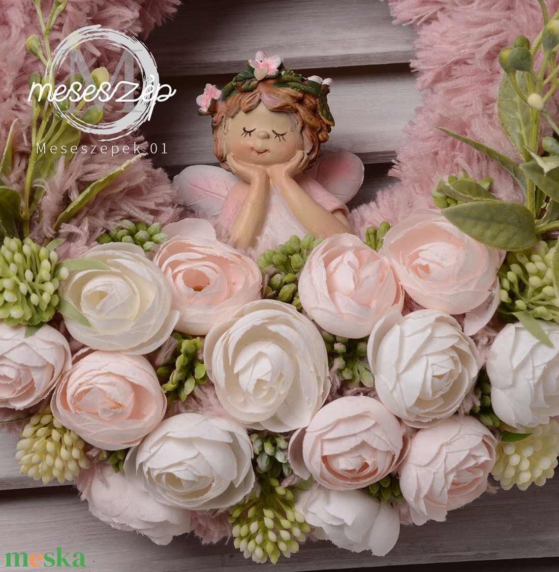 Tavasz tündér ajtókopogtató - otthon & életmód - dekoráció - ajtó- és ablak dekoráció - ajtódísz & kopogtató - Meska.hu