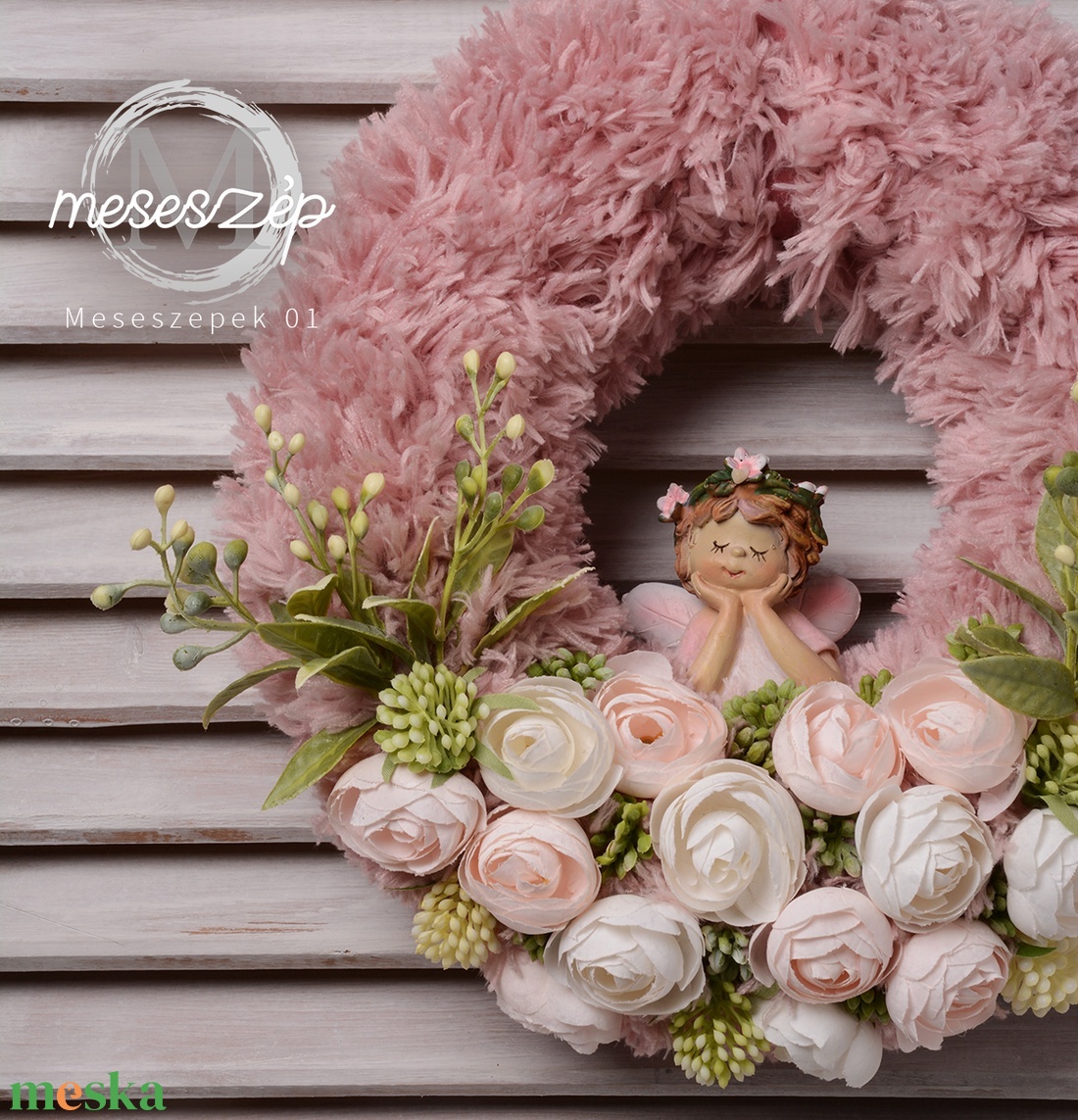 Tavasz tündér ajtókopogtató - otthon & életmód - dekoráció - ajtó- és ablak dekoráció - ajtódísz & kopogtató - Meska.hu