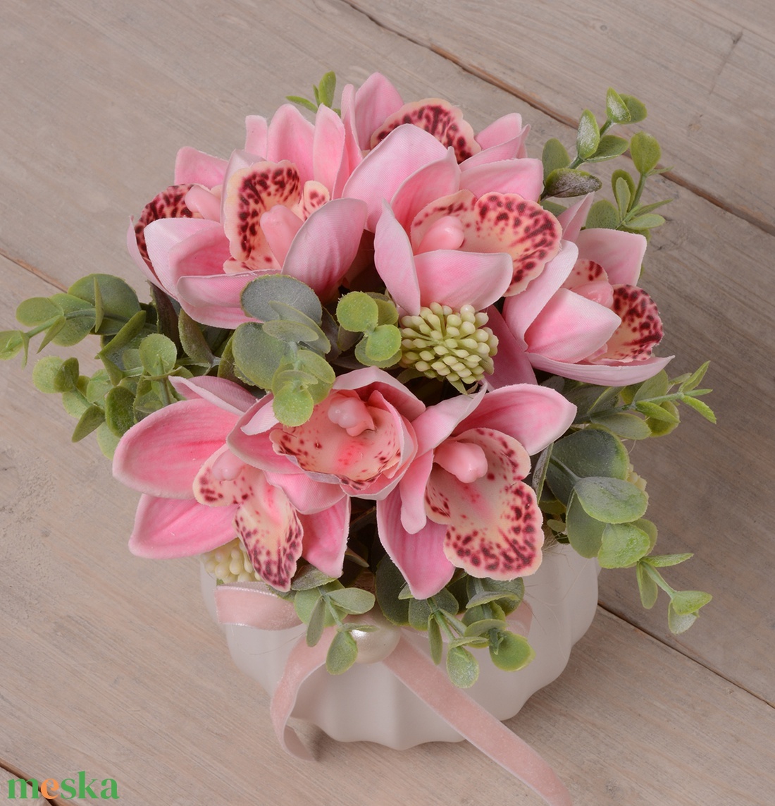 Rózsaszín orchidea  - otthon & életmód - dekoráció - asztal és polc dekoráció - asztaldísz - Meska.hu