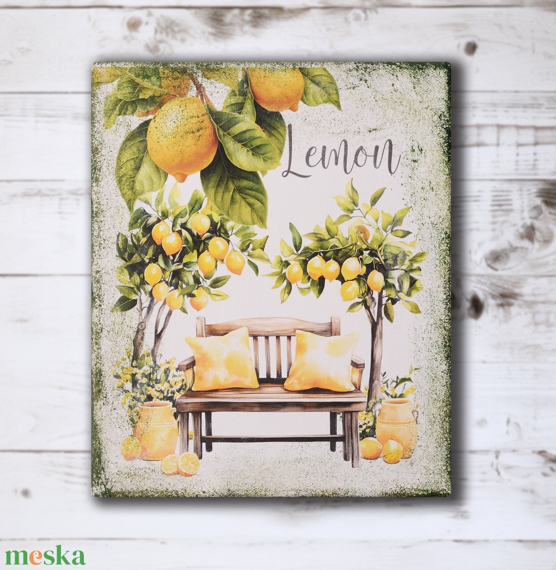 Vászonkép 25x30  LEMON citromfa - otthon & életmód - dekoráció - kép & falikép - vászonkép - Meska.hu