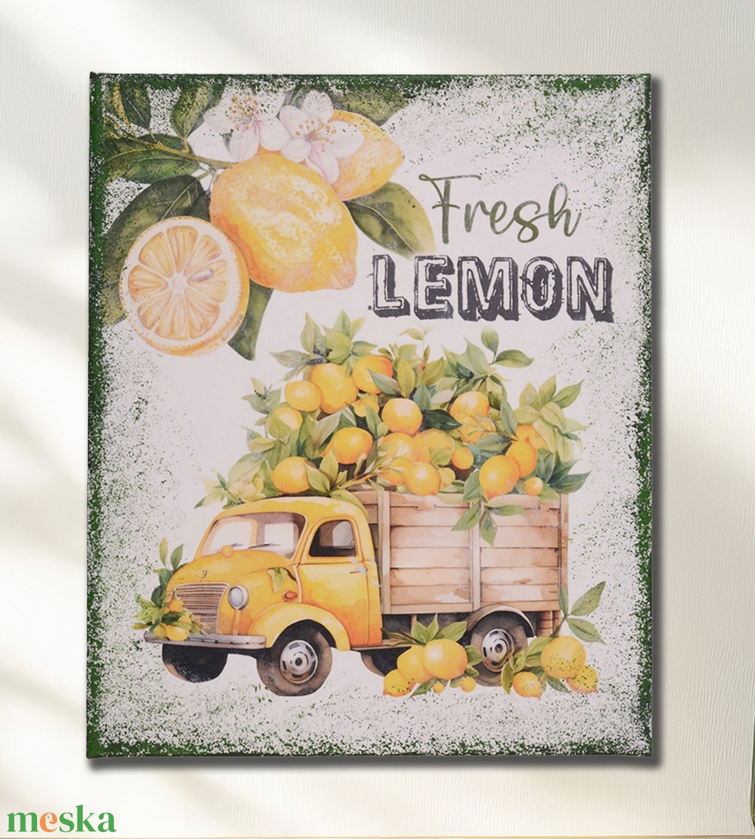 Fresh LEMON  25x30 cm vászonkép - otthon & életmód - dekoráció - kép & falikép - vászonkép - Meska.hu