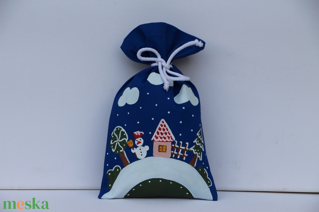 Téli zsákocska - karácsony - mikulás - mikulás zsák - Meska.hu