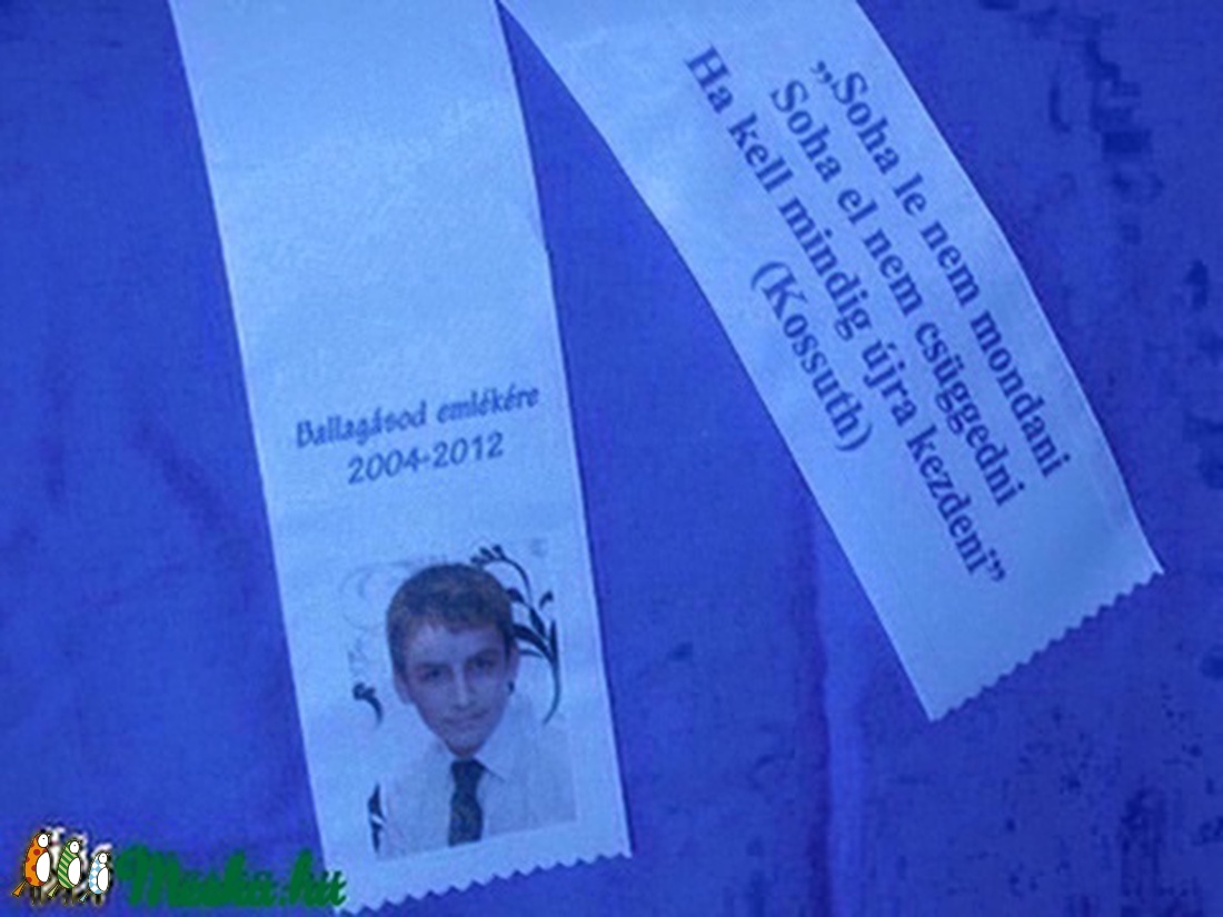 Ballagási szalag, egyedi szöveggel, idézettel, fényképpel. -  - Meska.hu