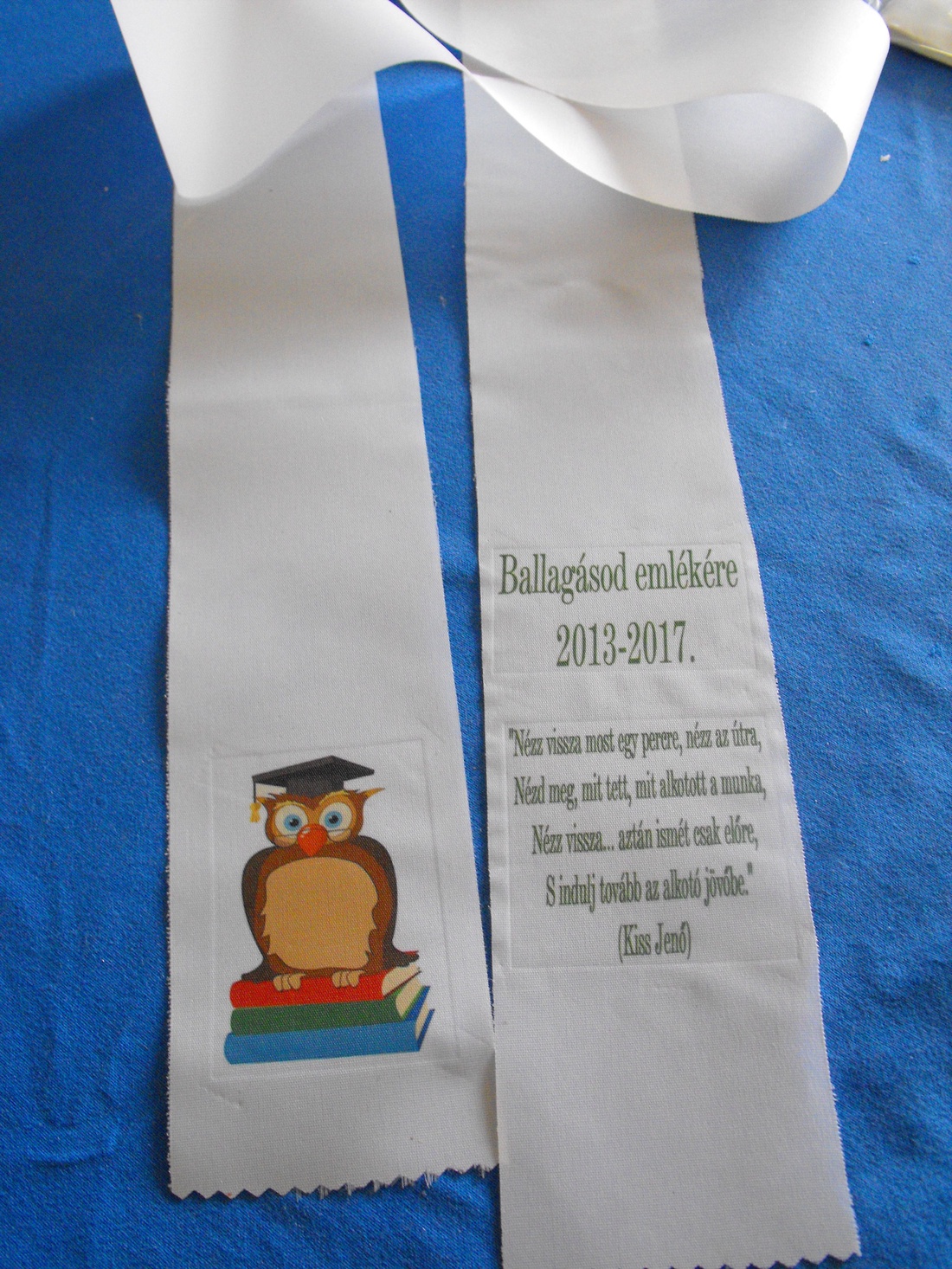 Ballagási szalag, egyedi szöveggel, idézettel, fényképpel. -  - Meska.hu