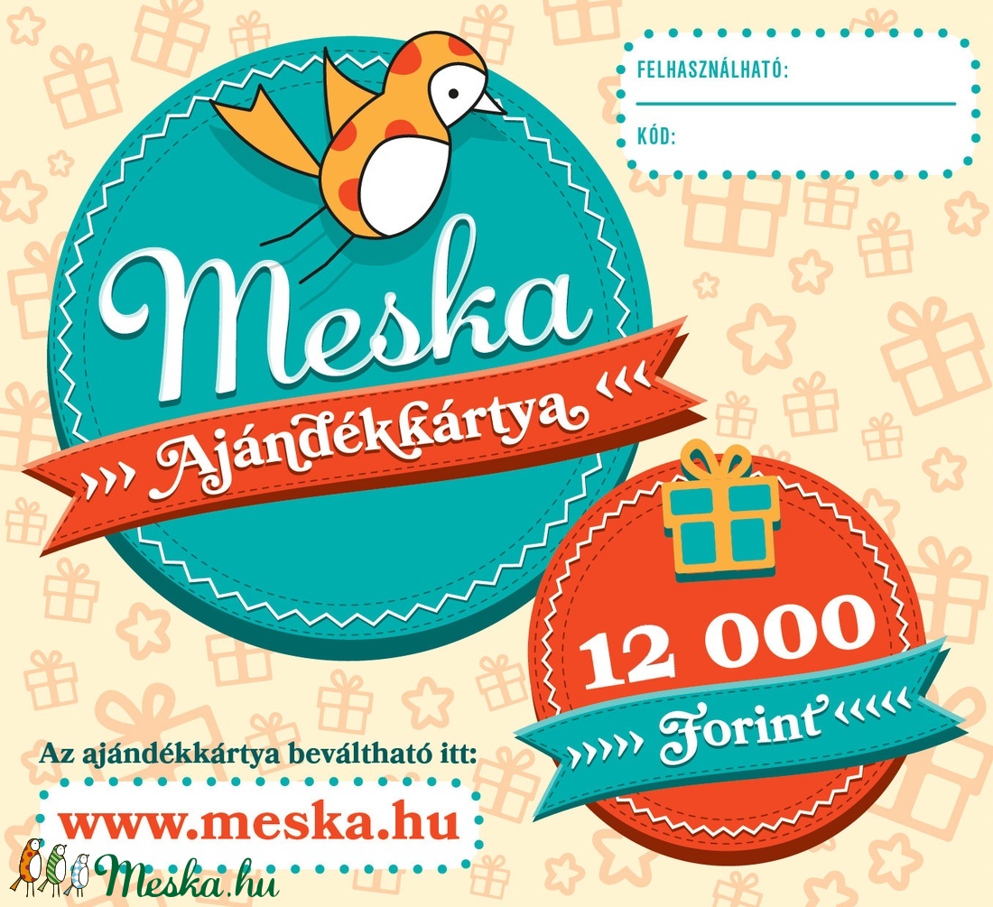 Meska Ajándékkártya - 12 000 Ft - otthon & életmód - papír, írószer - Meska.hu