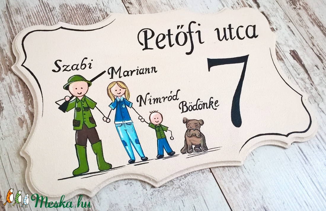 Házszámtábla -  - Meska.hu