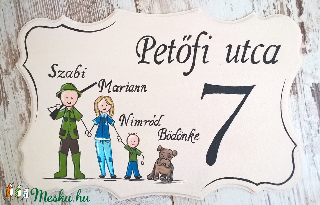 Házszámtábla -  - Meska.hu