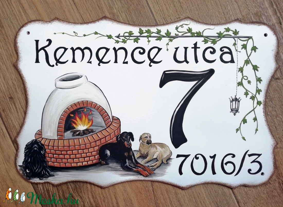 Házszámtábla -  - Meska.hu