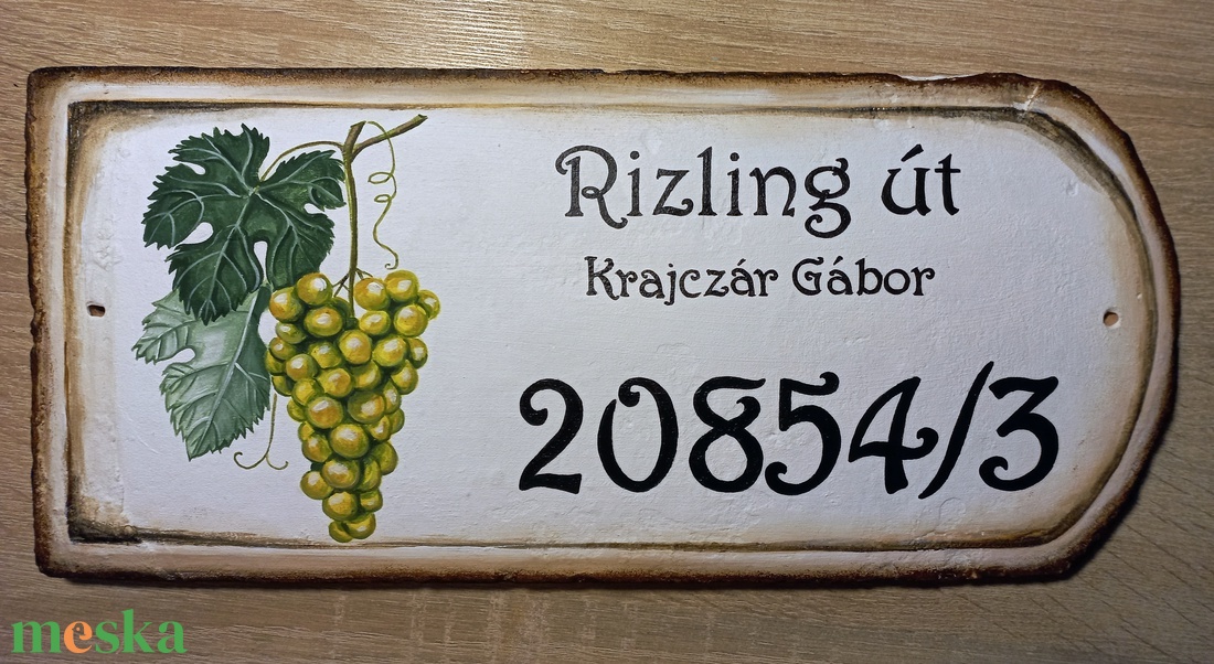 Cserép házszámtábla - művészet - festmény - akril - Meska.hu Cserép házszámtábla - művészet - festmény - akril - Meska.hu