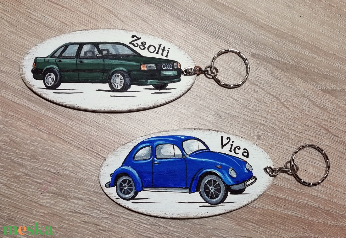 Kulcstartó - művészet - festmény - akril - Meska.hu