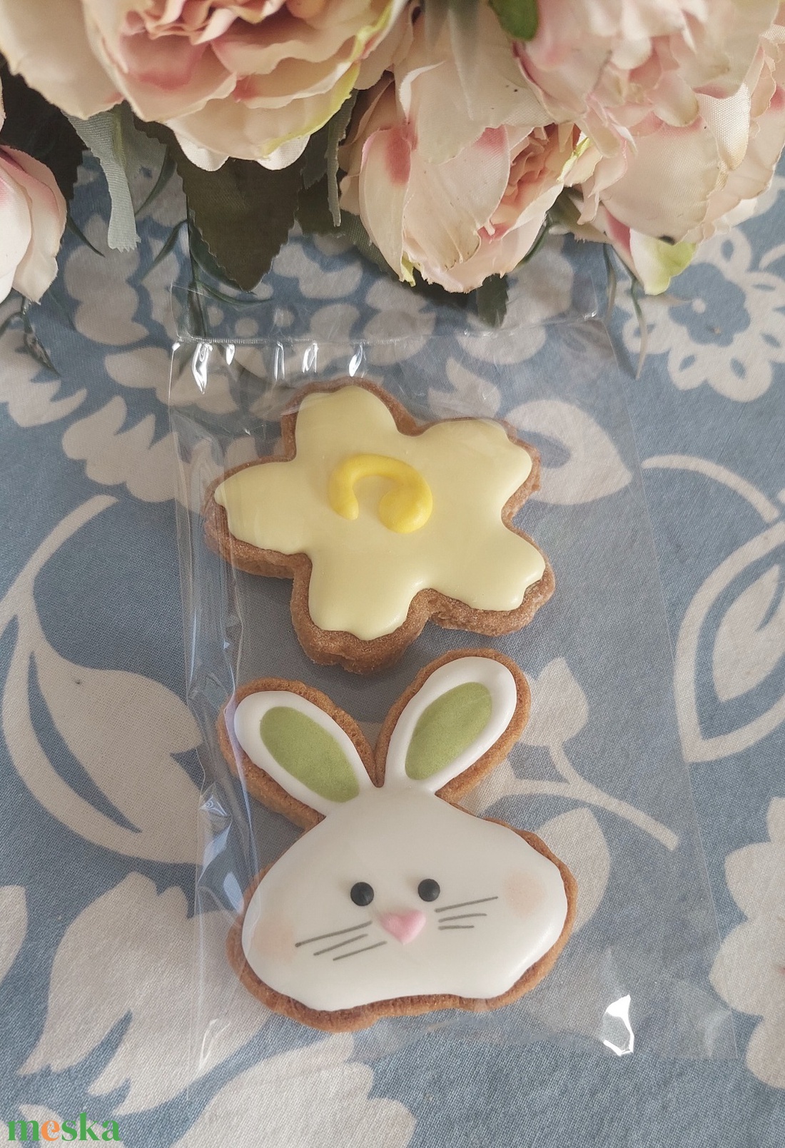 Húsvéti mézeskalács csomag- nyuszi+ virág - élelmiszer - édesség - mézeskalács - Meska.hu