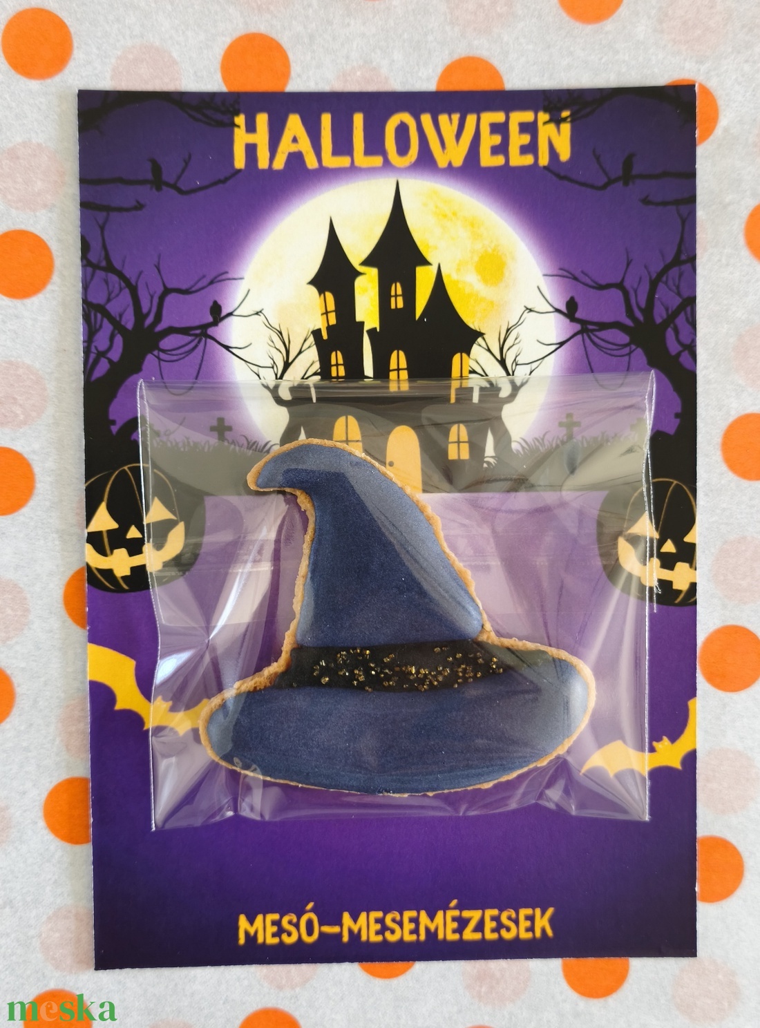Halloween -i mézesek- Boszorkány sapkamézeskalács  - élelmiszer - édesség - mézeskalács - Meska.hu