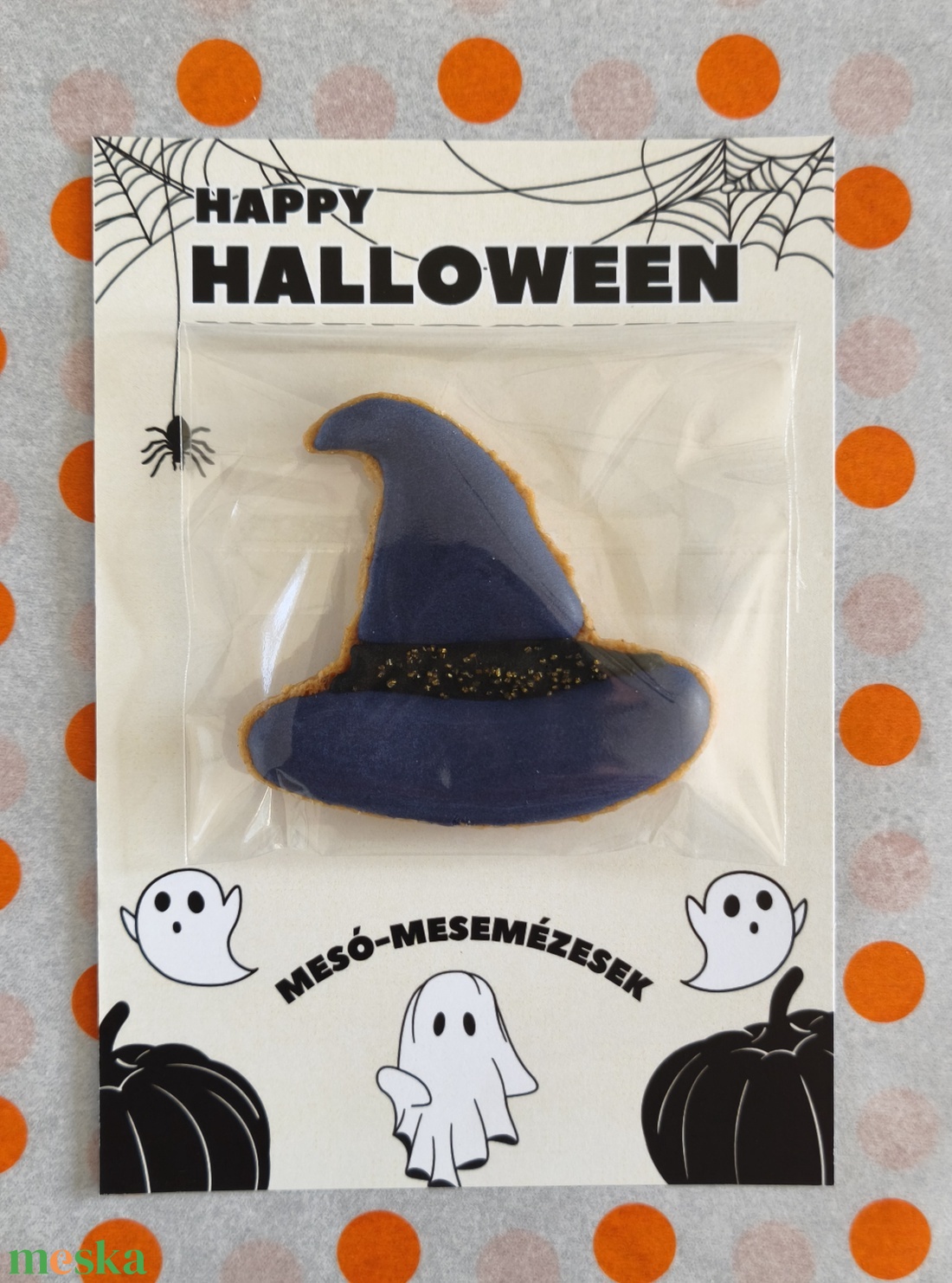 Halloween -i mézesek- Boszorkány sapkamézeskalács  - élelmiszer - édesség - mézeskalács - Meska.hu