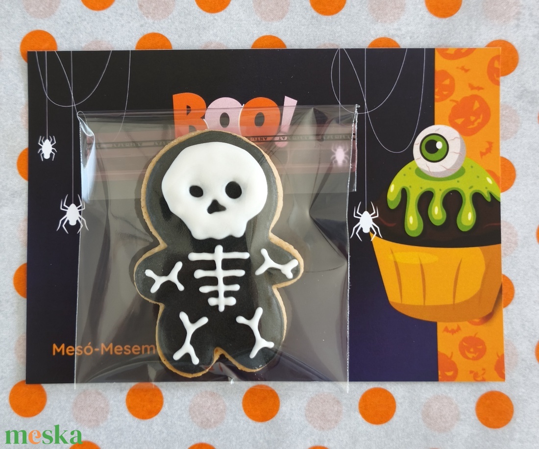 Halloween -i mézesek- Csontváz mézeskalács  - élelmiszer - édesség - mézeskalács - Meska.hu