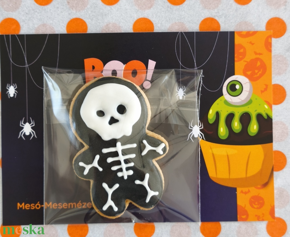 Halloween -i mézesek- Csontváz mézeskalács  - élelmiszer - édesség - mézeskalács - Meska.hu