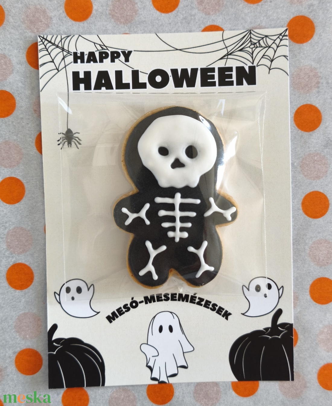 Halloween -i mézesek- Csontváz mézeskalács  - élelmiszer - édesség - mézeskalács - Meska.hu