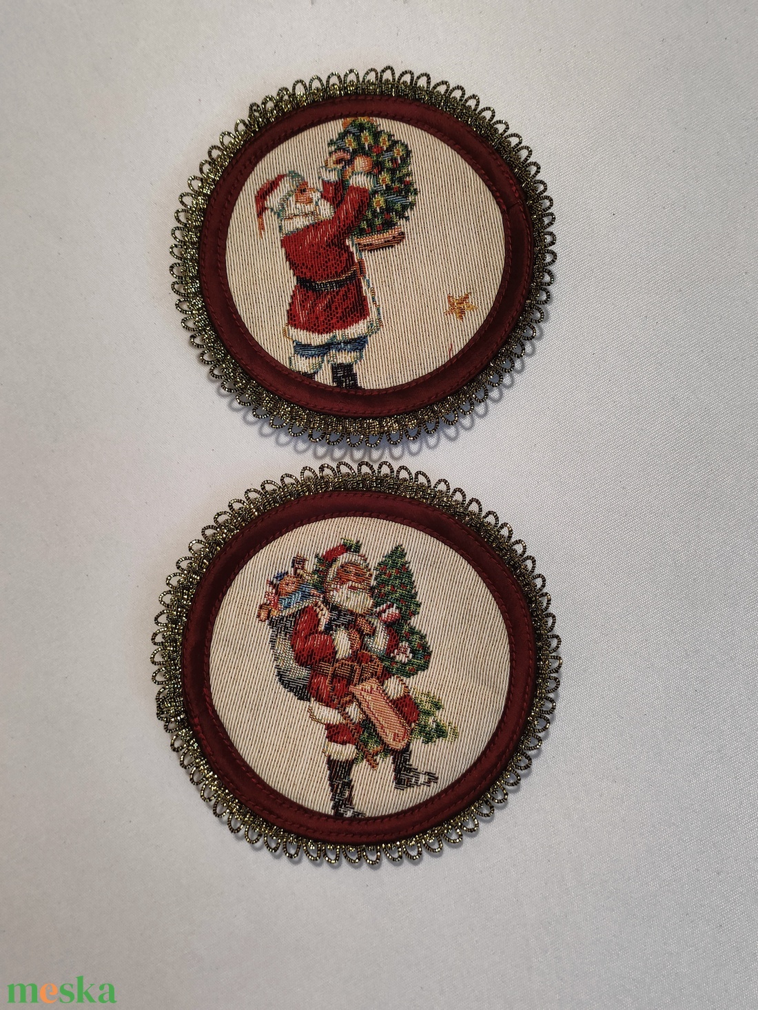 Karácsonyi poháralátét - karácsony - karácsonyi lakásdekoráció - ünnepi asztaldekoráció - Meska.hu