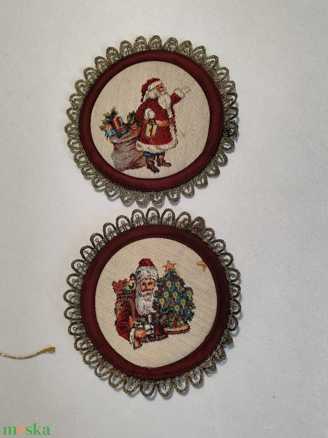 Karácsonyi poháralátét - karácsony - karácsonyi lakásdekoráció - ünnepi asztaldekoráció - Meska.hu