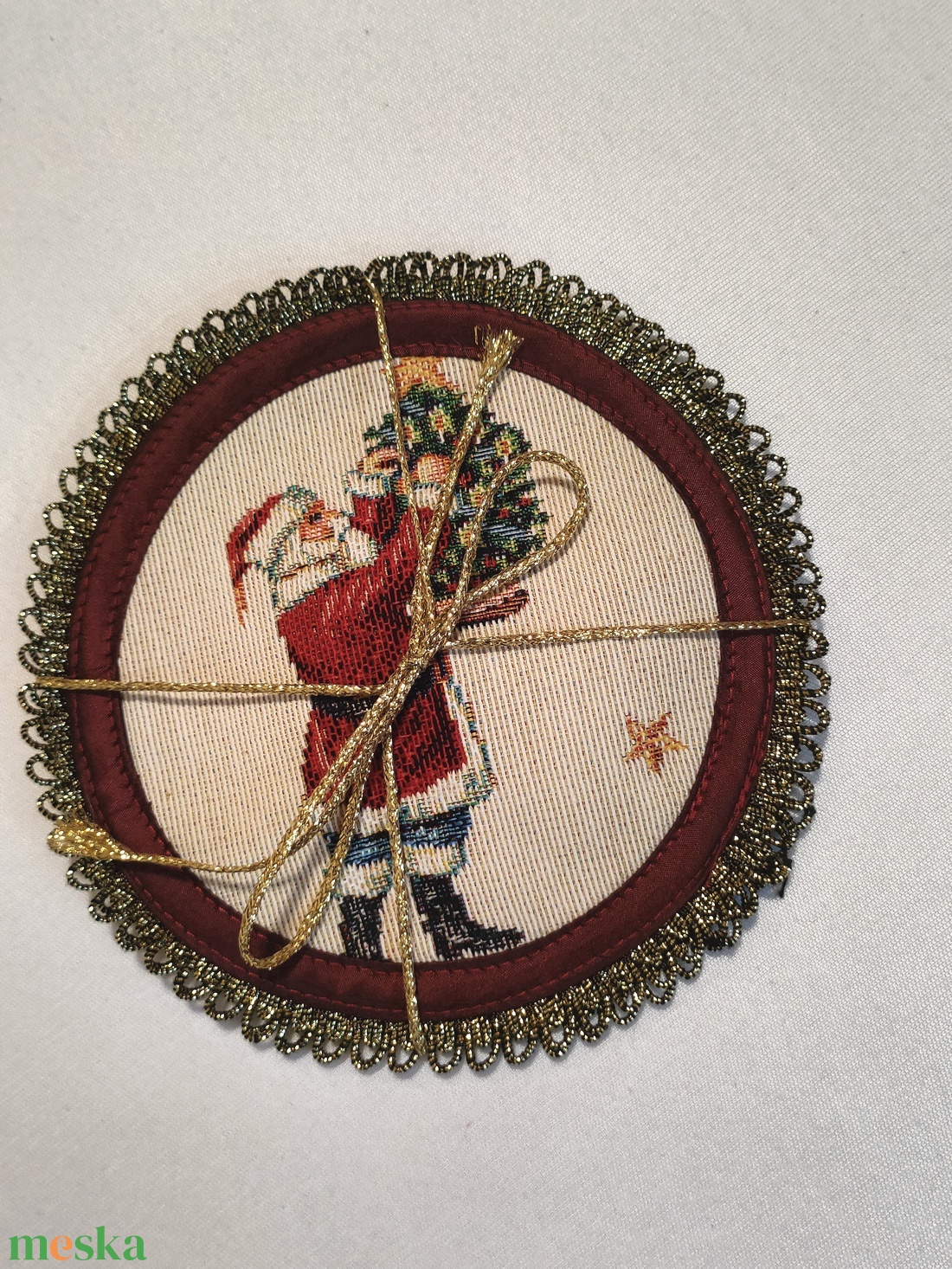 Karácsonyi poháralátét - karácsony - karácsonyi lakásdekoráció - ünnepi asztaldekoráció - Meska.hu