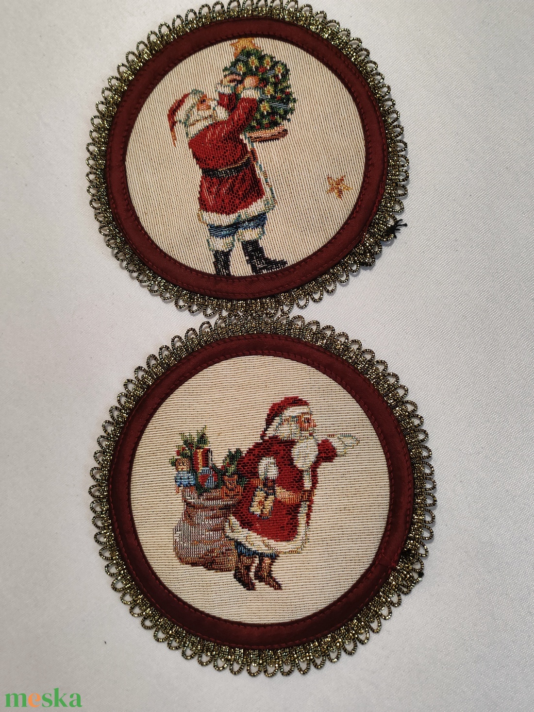 Karácsonyi poháralátét - karácsony - karácsonyi lakásdekoráció - ünnepi asztaldekoráció - Meska.hu