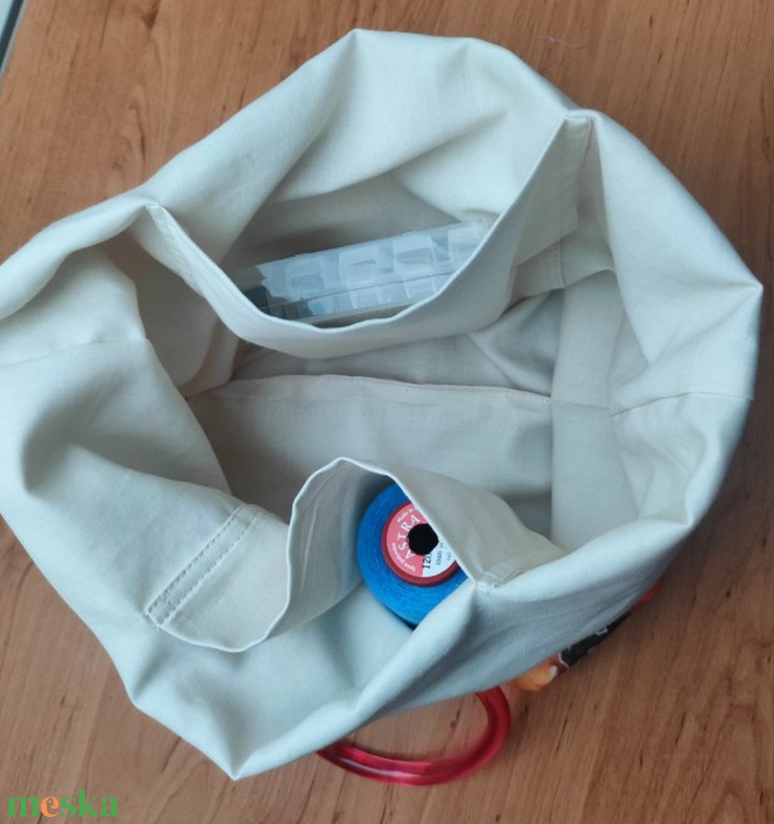 Vidám virágos bevásárló táska - táska & tok - bevásárlás & shopper táska - shopper, textiltáska, szatyor - Meska.hu