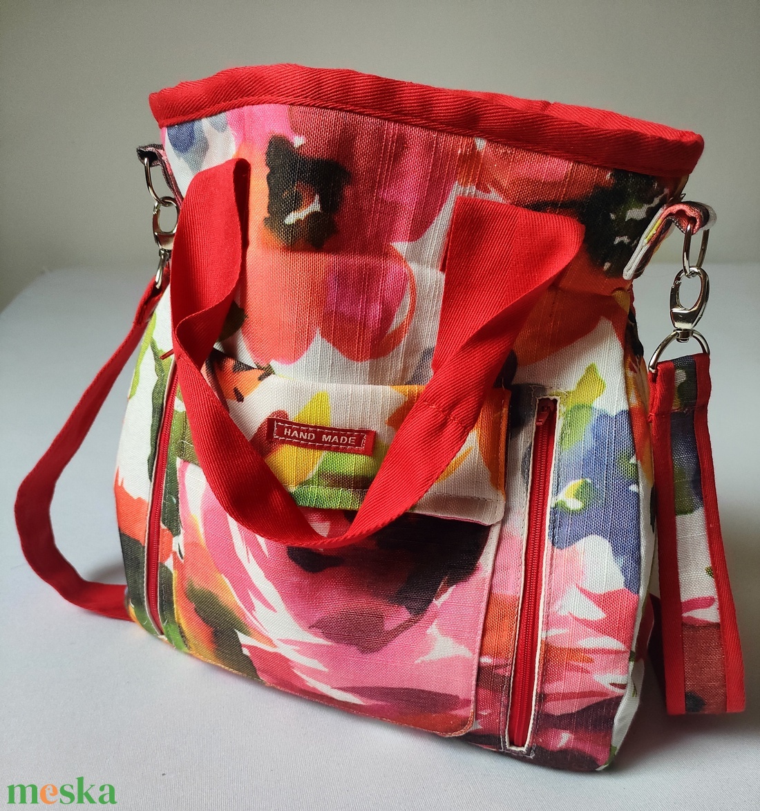 Virág mintás kézitáska - táska & tok - kézitáska & válltáska - kézitáska - Meska.hu