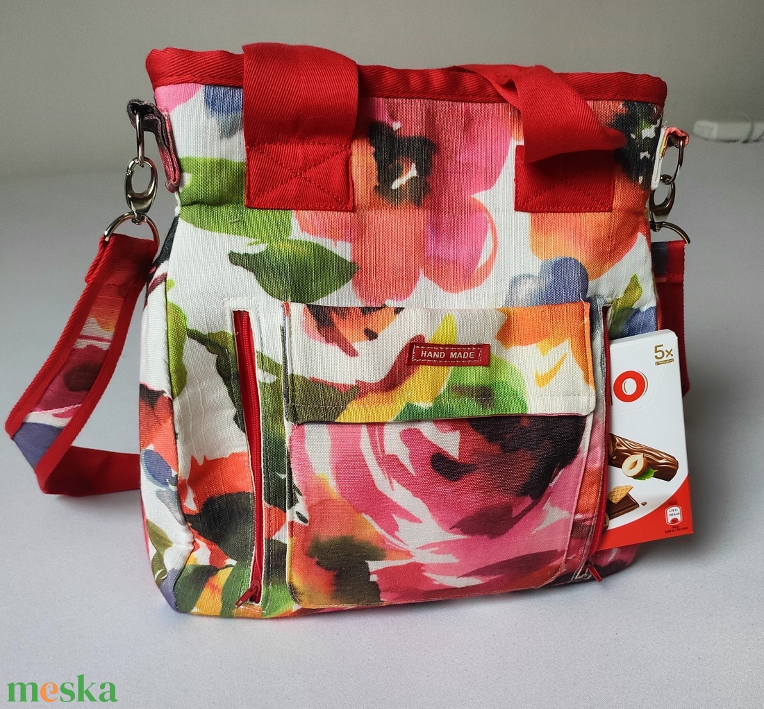 Virág mintás kézitáska - táska & tok - kézitáska & válltáska - kézitáska - Meska.hu