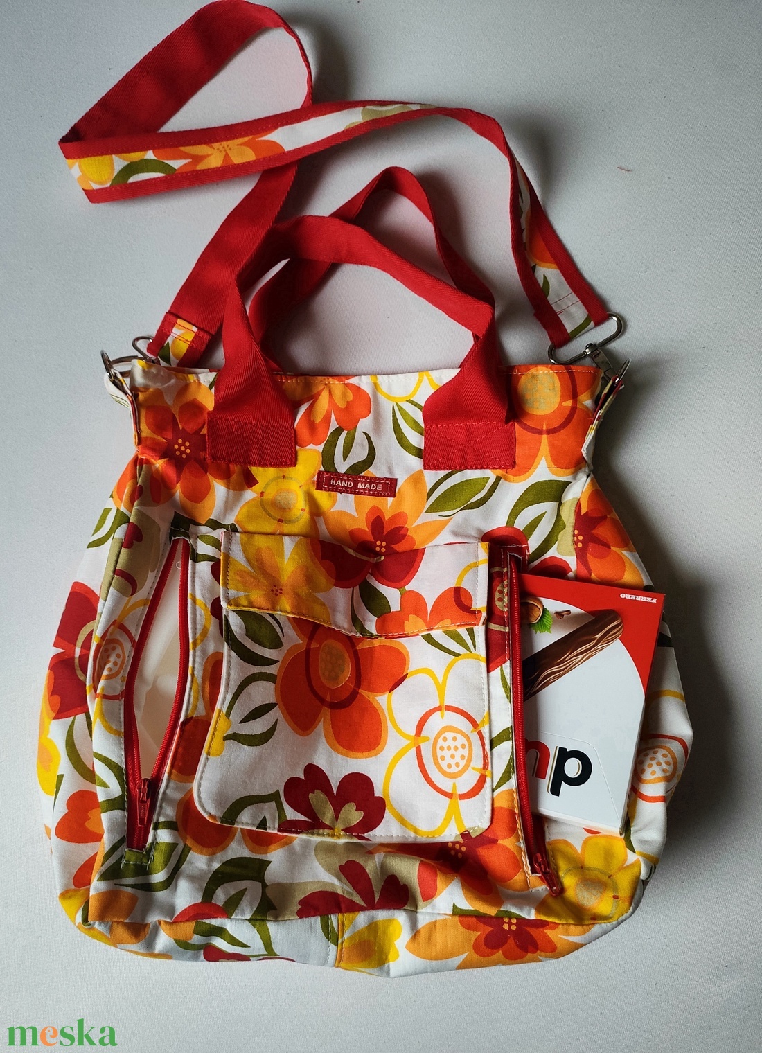 Virág mintás kézitáska - táska & tok - kézitáska & válltáska - kézitáska - Meska.hu