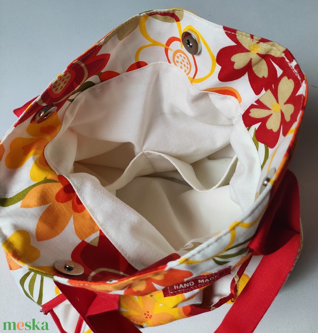 Virág mintás kézitáska - táska & tok - kézitáska & válltáska - kézitáska - Meska.hu