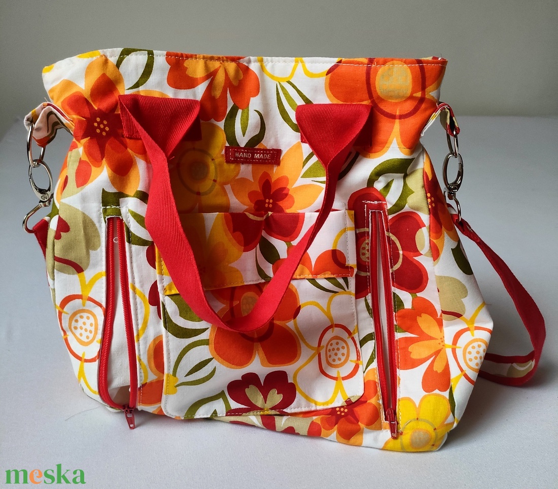 Virág mintás kézitáska - táska & tok - kézitáska & válltáska - kézitáska - Meska.hu
