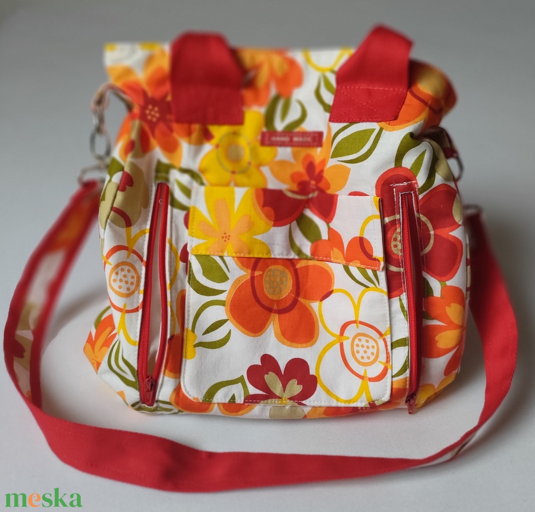 Virág mintás kézitáska - táska & tok - kézitáska & válltáska - kézitáska - Meska.hu
