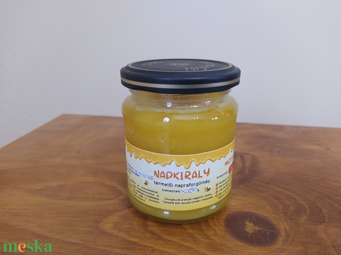 Napkirály - termelői napraforgóméz - kristályos és krémesített - élelmiszer - méz & propolisz - Meska.hu